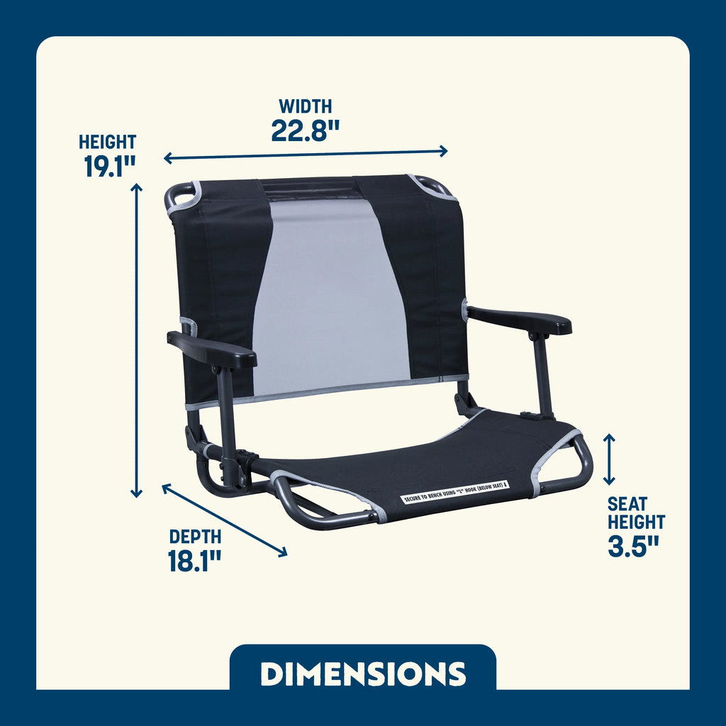 Big Comfort Stadium Chair with Armrests | Featured Outdoor Choice | Outlandridge 8967 wJ