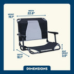 Big Comfort Stadium Chair with Armrests | Featured Outdoor Choice | Outlandridge 8967 wJ