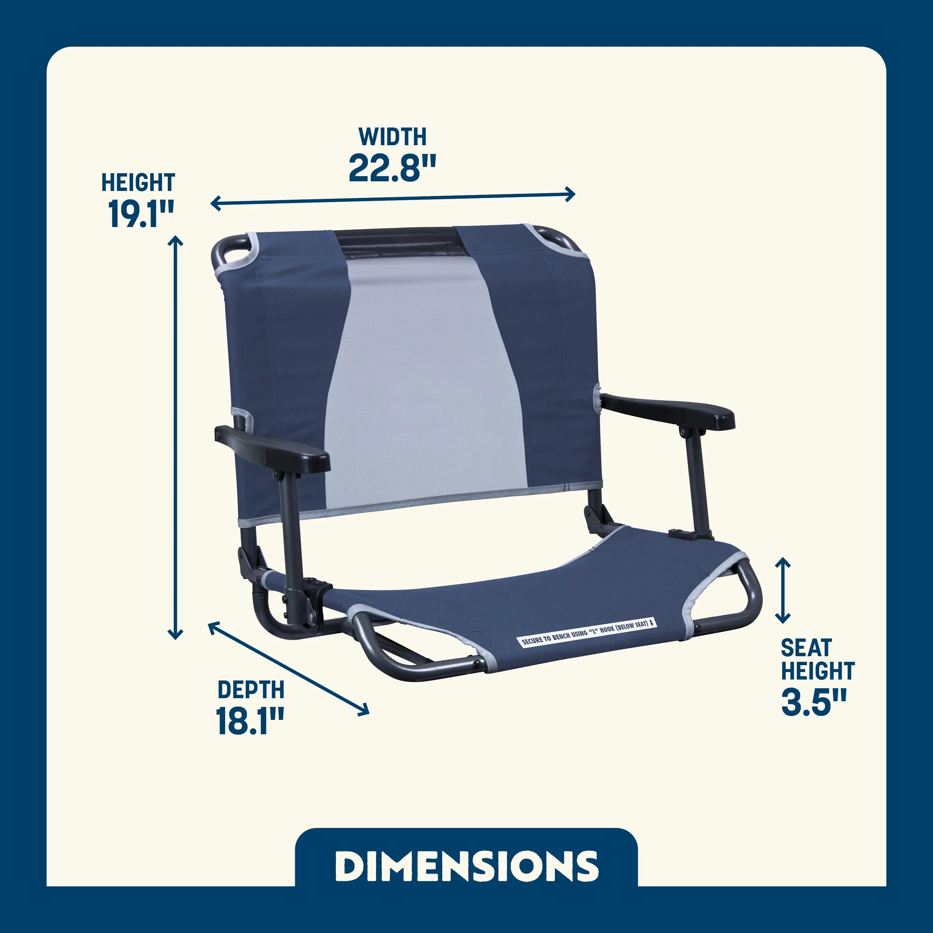 Big Comfort Stadium Chair with Armrests | Featured Outdoor Choice | Outlandridge 8967 wJ