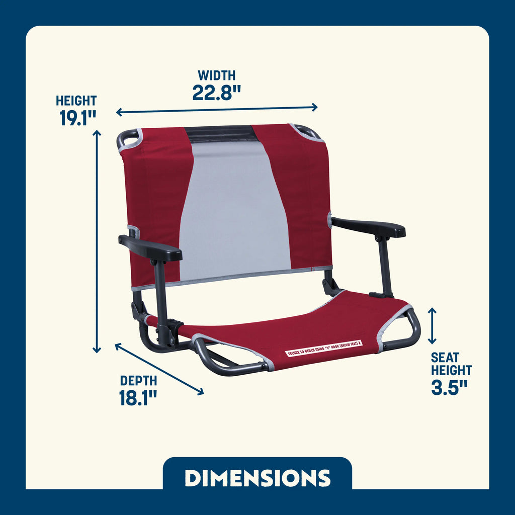 Big Comfort Stadium Chair with Armrests | Featured Outdoor Choice | Outlandridge 8967 wJ
