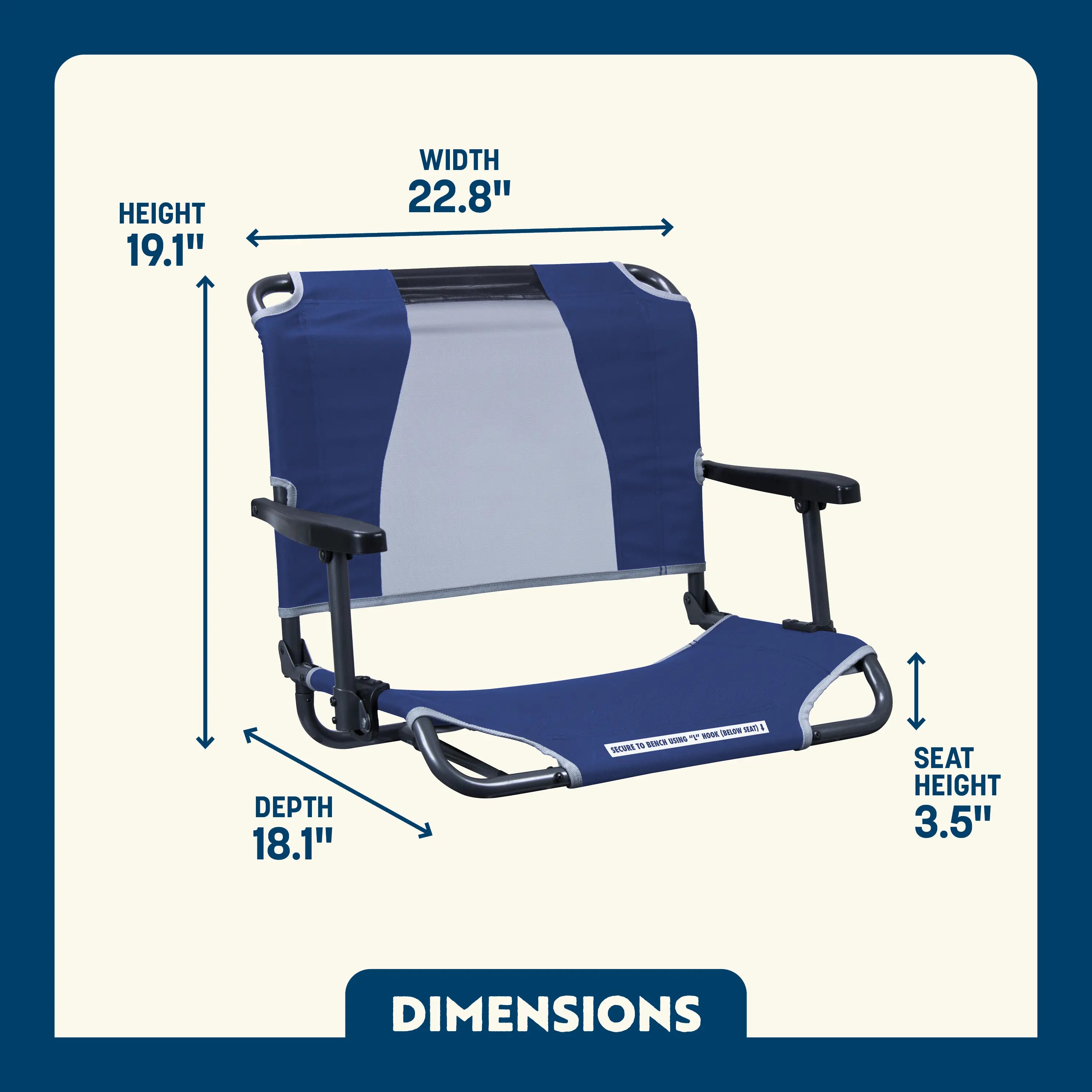 Big Comfort Stadium Chair with Armrests | Featured Outdoor Choice | Outlandridge 8967 wJ