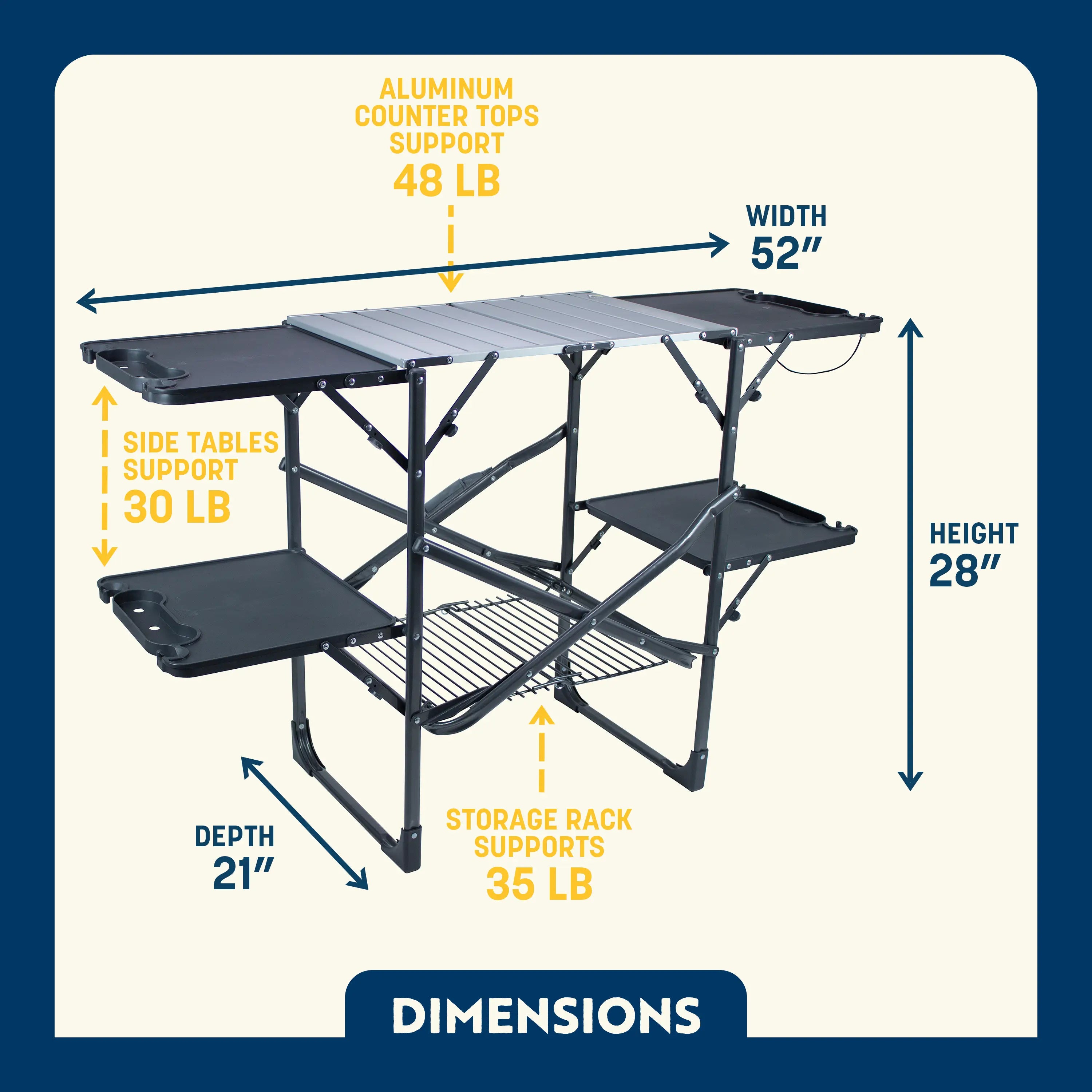 Slim-Fold Cook Station | Outdoor Essential | Outlandridge F46B 3v