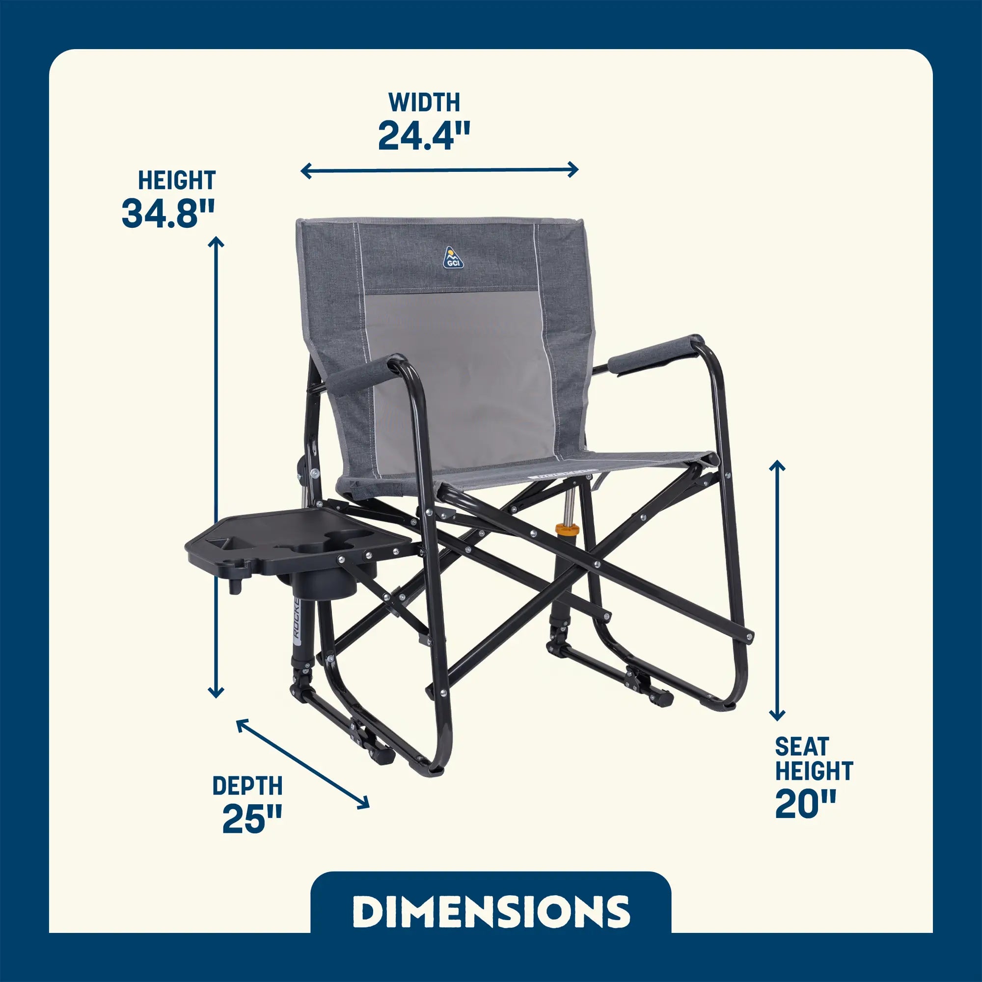 Freestyle Rocker with Side Table | Featured Outdoor Choice | Outlandridge B773 3m