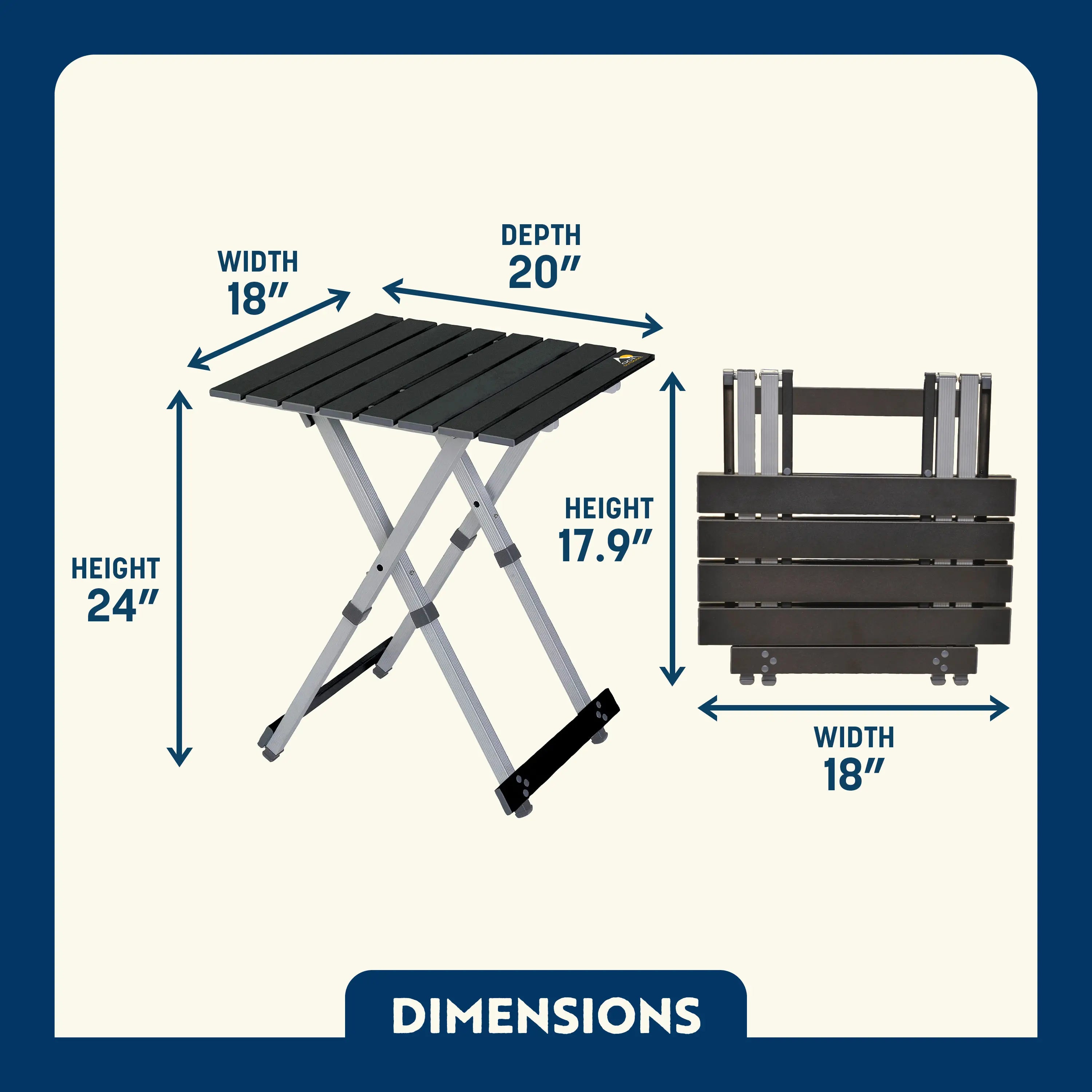 Compact Camp Table 20 | Featured Outdoor Choice | Outlandridge 81FC tY