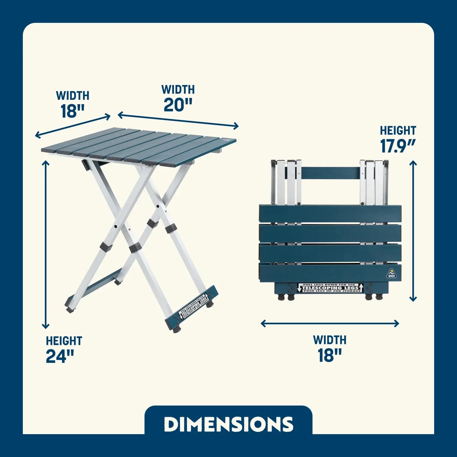 Compact Camp Table 20 | Featured Outdoor Choice | Outlandridge 81FC tY