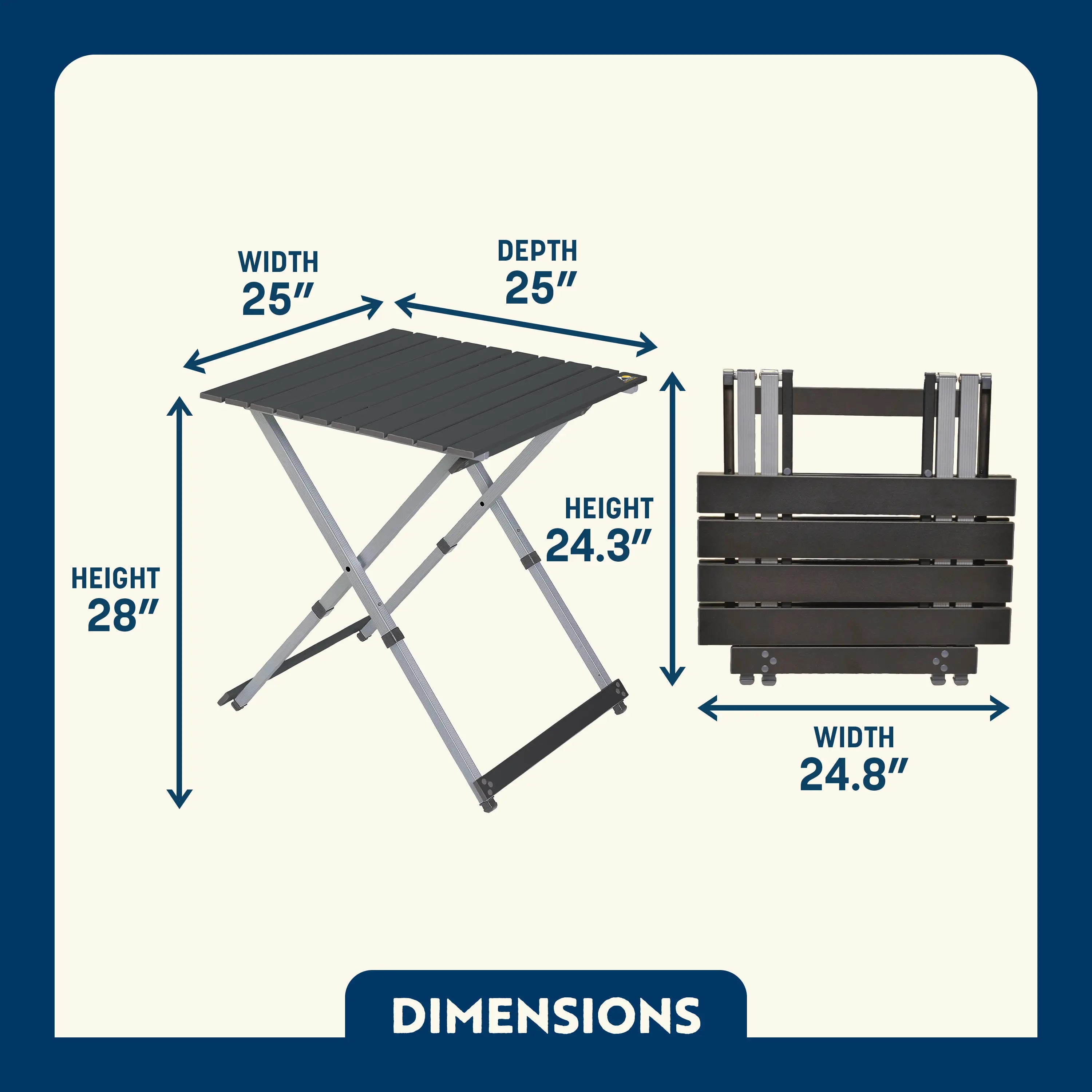 Compact Camp Table 25 | Featured Outdoor Choice | Outlandridge 96B6 De