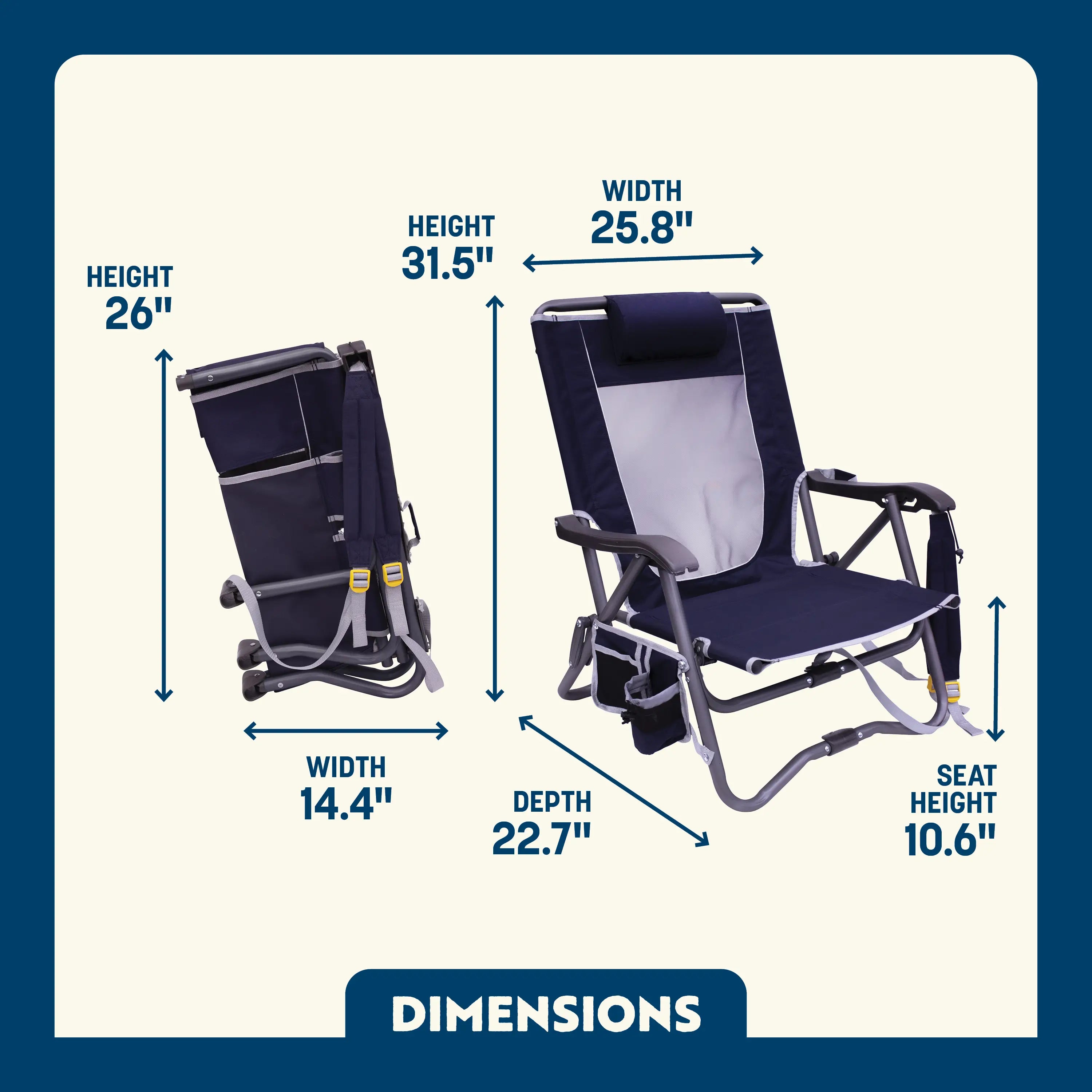 Bi-Fold Slim Event Chair | Camp-Ready Selection | Outlandridge 72DB Ao