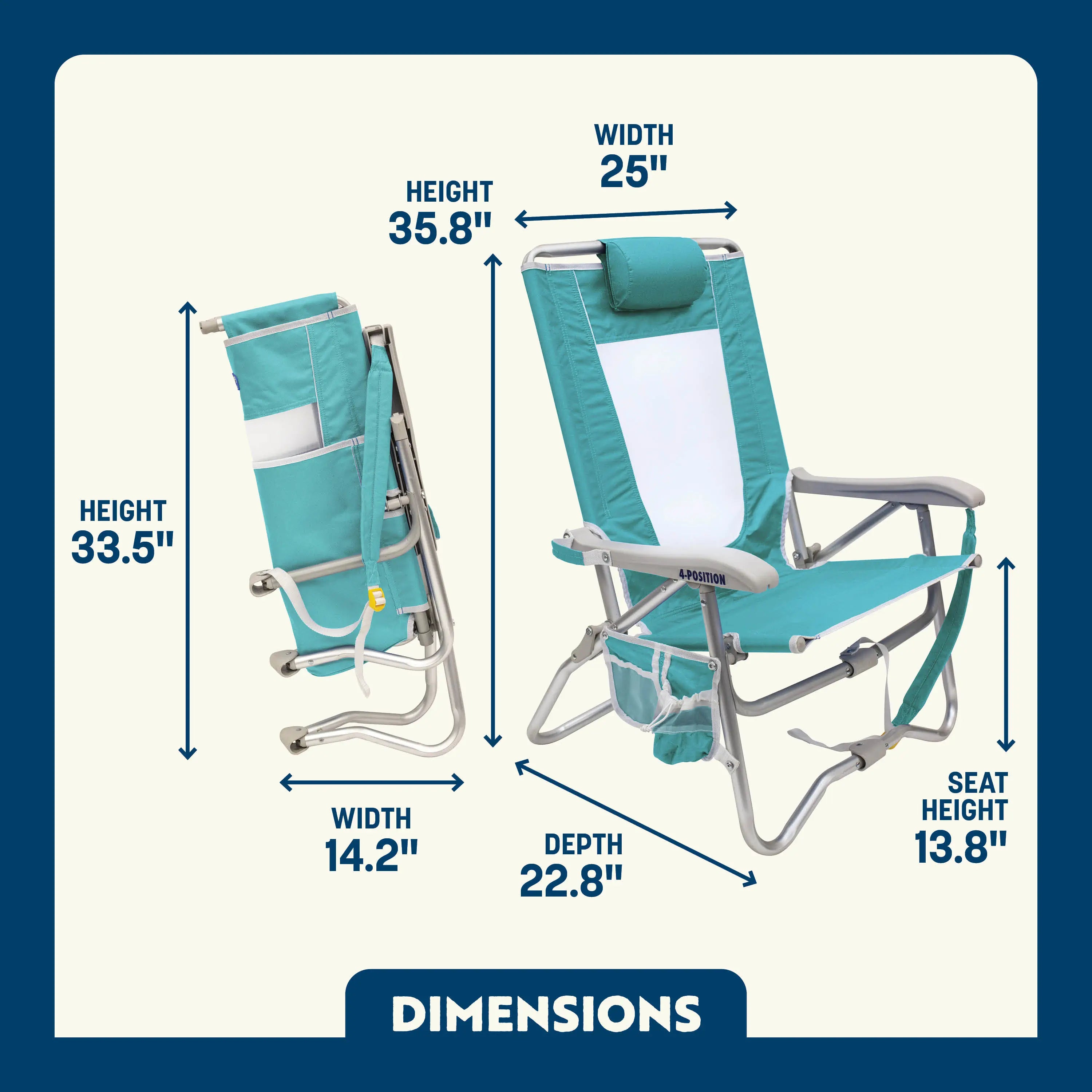 Bi-Fold Beach Chair | Featured Outdoor Choice | Outlandridge 6D3C 6R