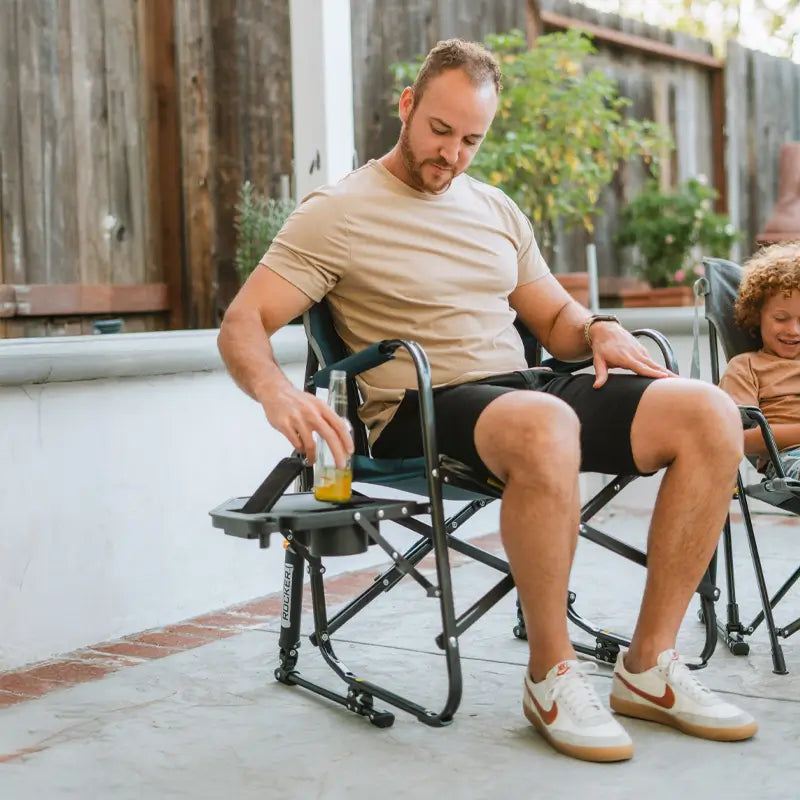 Freestyle Rocker with Side Table | Featured Outdoor Choice | Outlandridge B773 3m