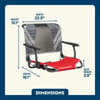 Big Comfort Stadium Chair with Armrests | Featured Outdoor Choice | Outlandridge 8967 wJ