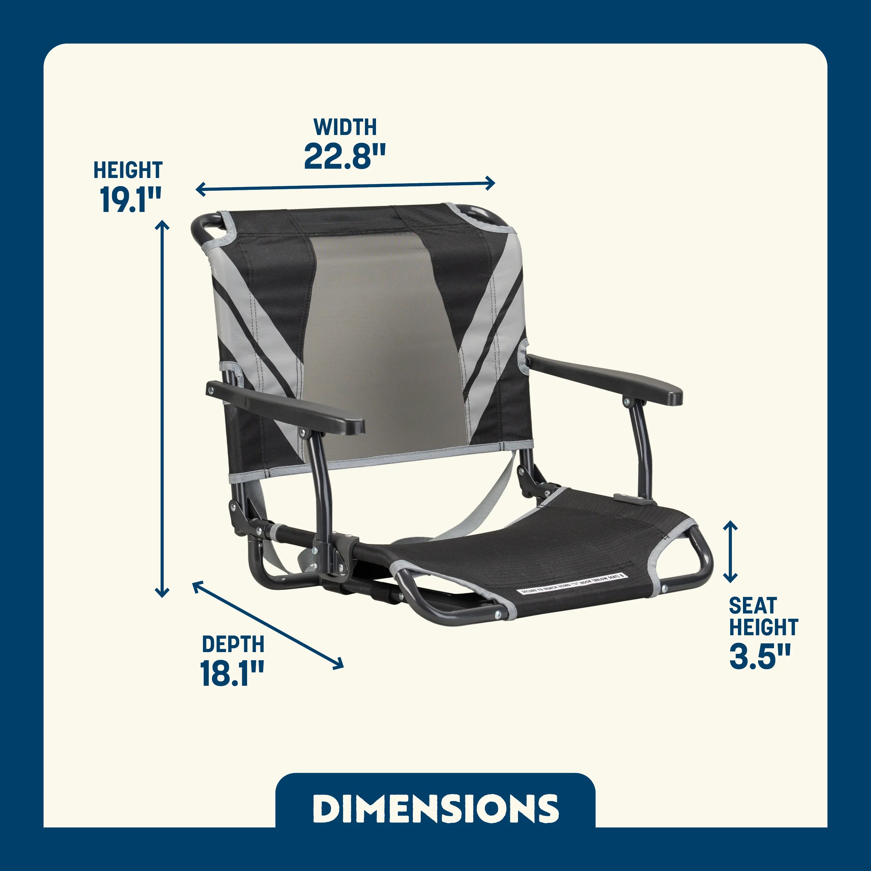 Big Comfort Stadium Chair with Armrests | Featured Outdoor Choice | Outlandridge 8967 wJ