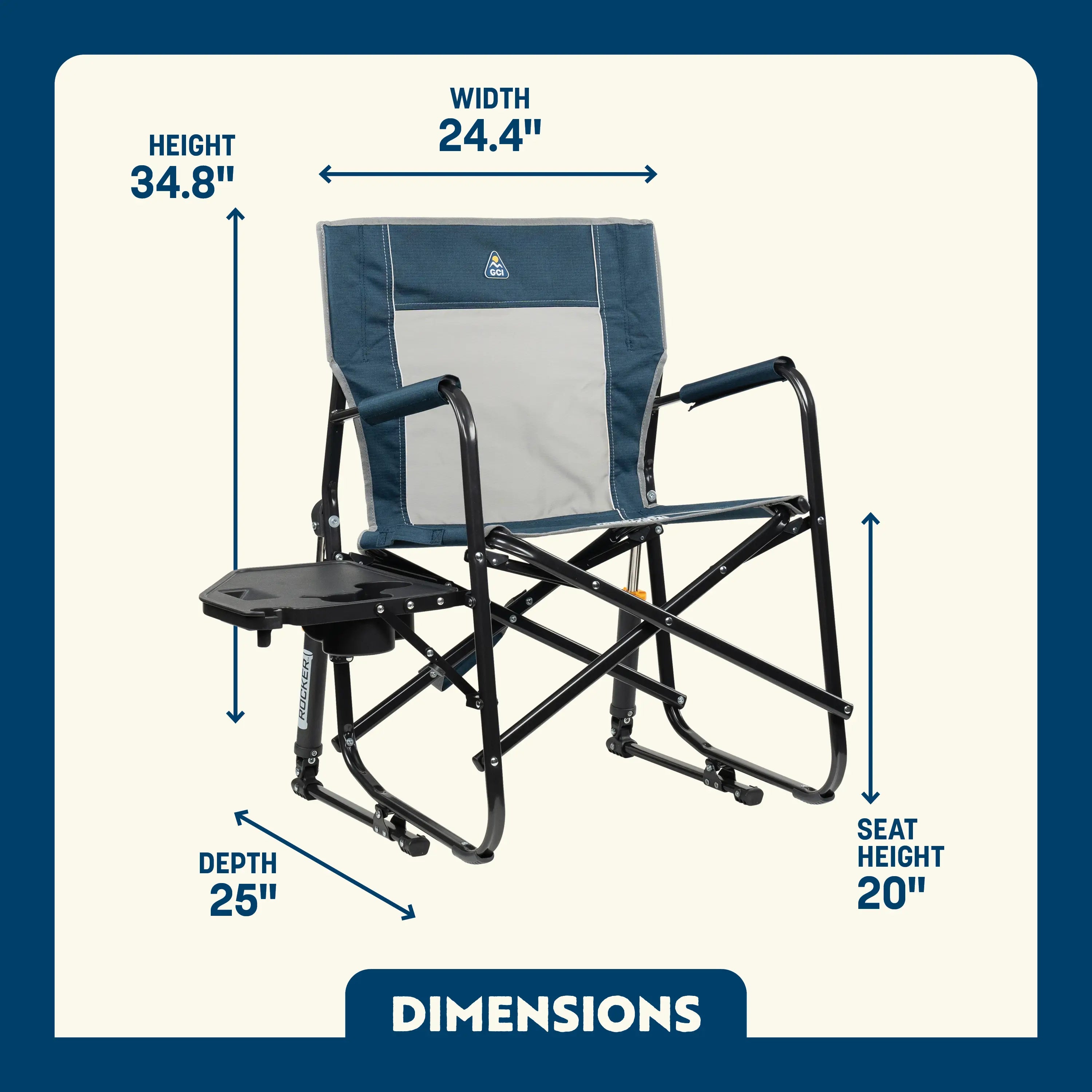 Freestyle Rocker with Side Table | Featured Outdoor Choice | Outlandridge B773 3m