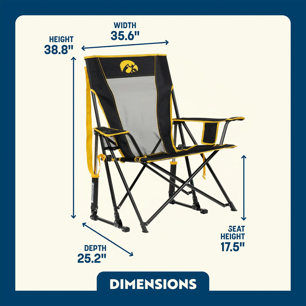 Comfort Pro Rocker - Iowa Hawkeyes | Featured Outdoor Choice | Outlandridge 2E65 Vo