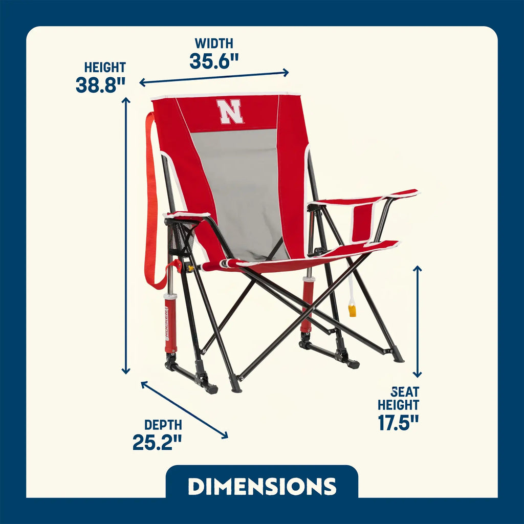 Comfort Pro Rocker - Nebraska Cornhuskers | Featured Outdoor Choice | Outlandridge F9B1 em