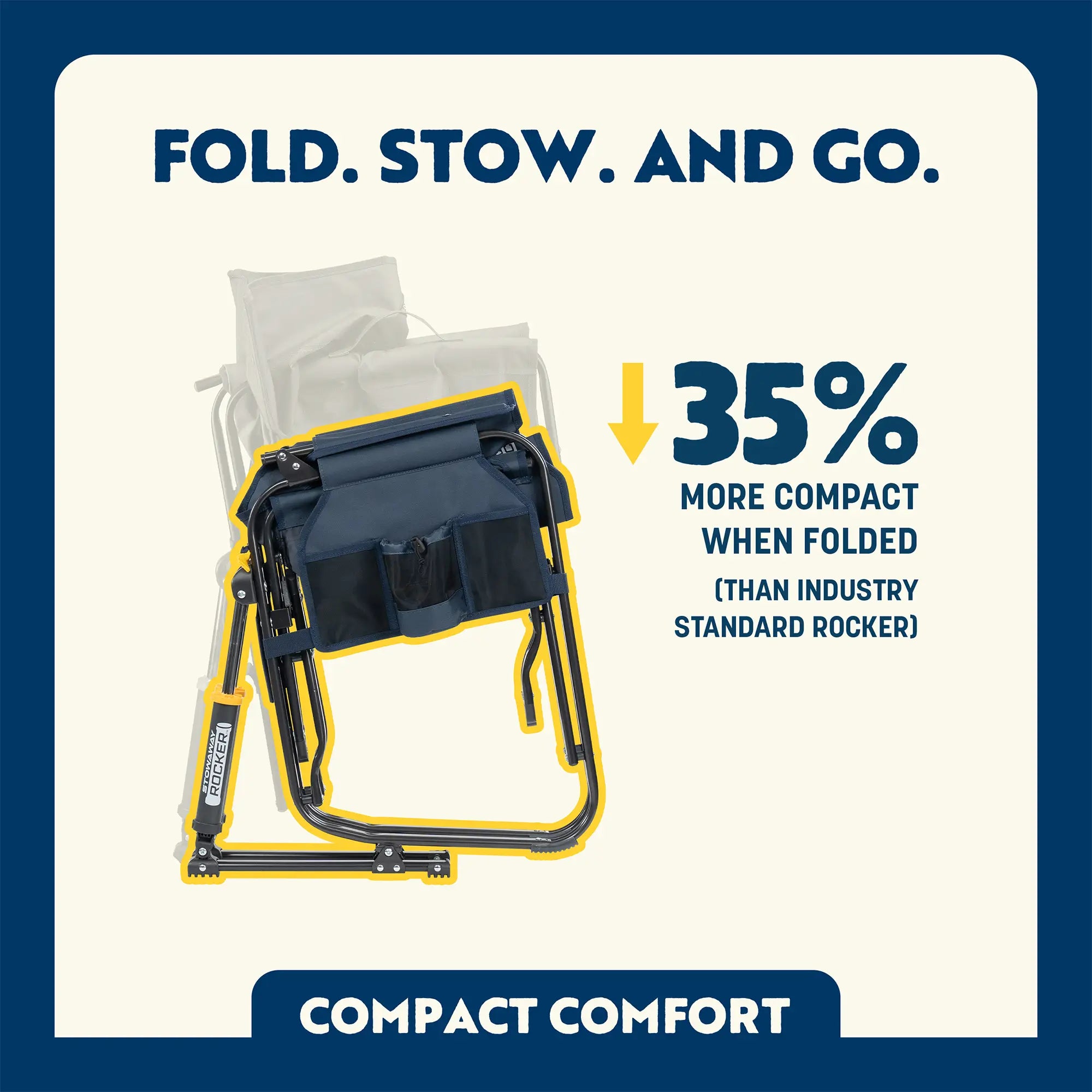 Stowaway Rocker with Storage Pouch | Camp-Ready Selection | Outlandridge 9D47 y1