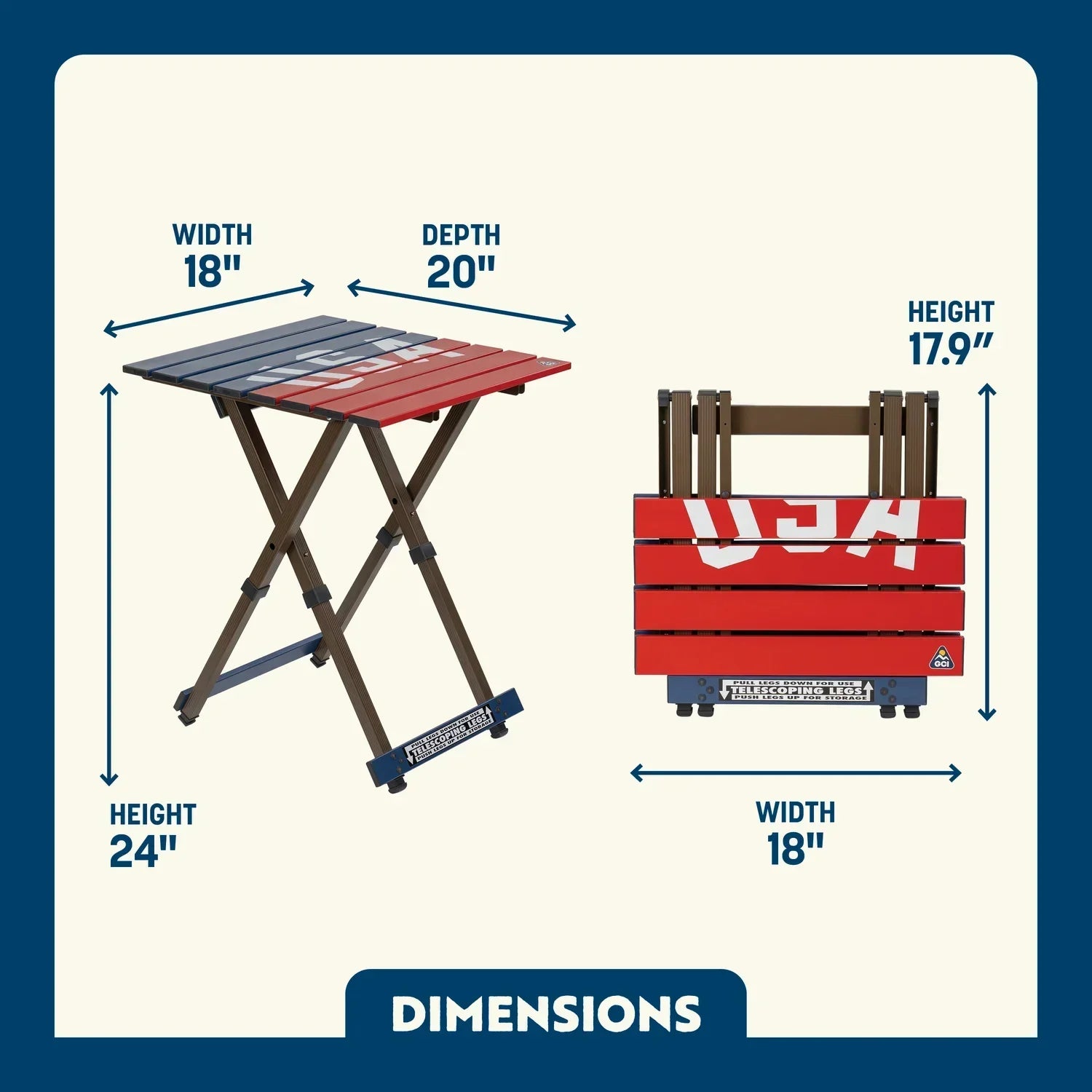 Compact Camp Table 20 | Featured Outdoor Choice | Outlandridge 81FC tY