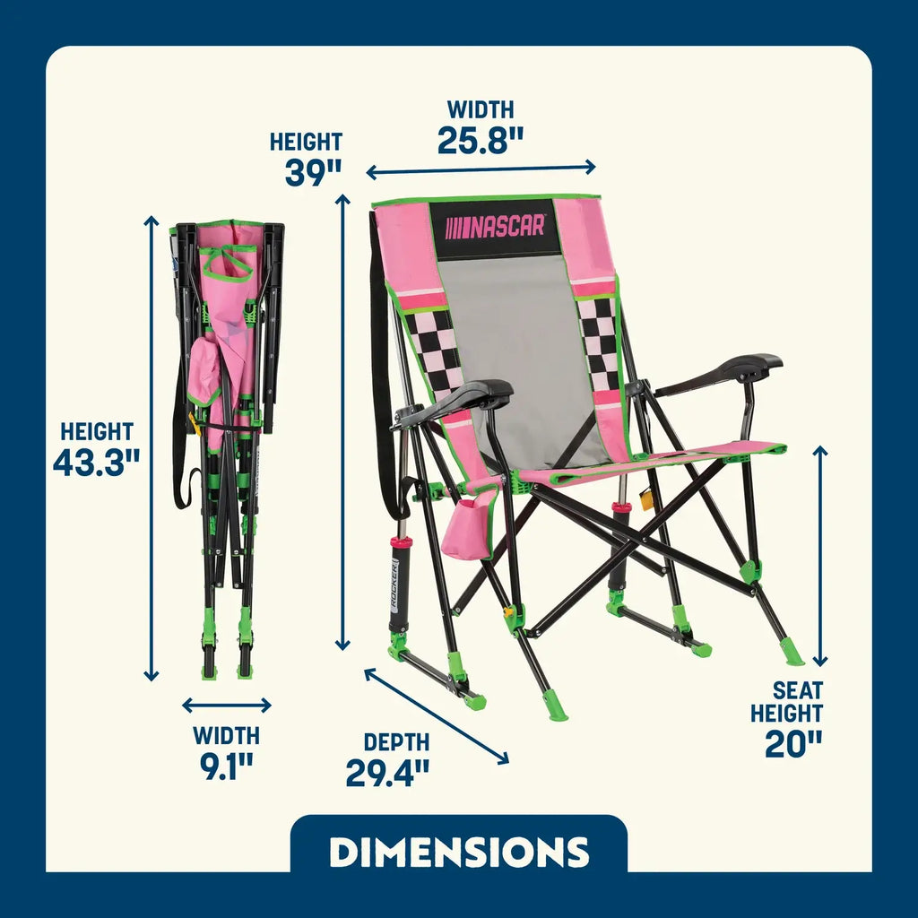 NASCAR RoadTrip Rocker - Pink | Featured Outdoor Choice | Outlandridge 579C dG