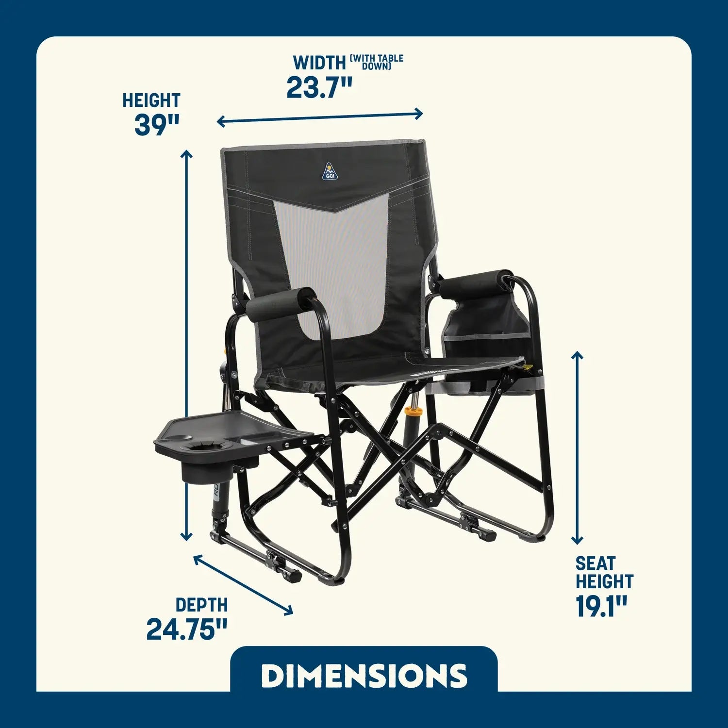 Stowaway Rocker with Side Table | Featured Outdoor Choice | Outlandridge 720F 11