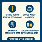 Stowaway Rocker with Side Table | Featured Outdoor Choice | Outlandridge 720F 11