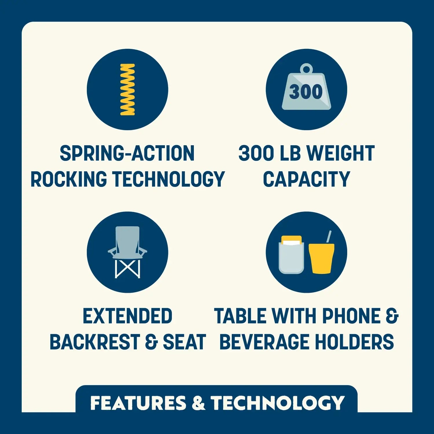Stowaway Rocker with Side Table | Featured Outdoor Choice | Outlandridge 720F 11