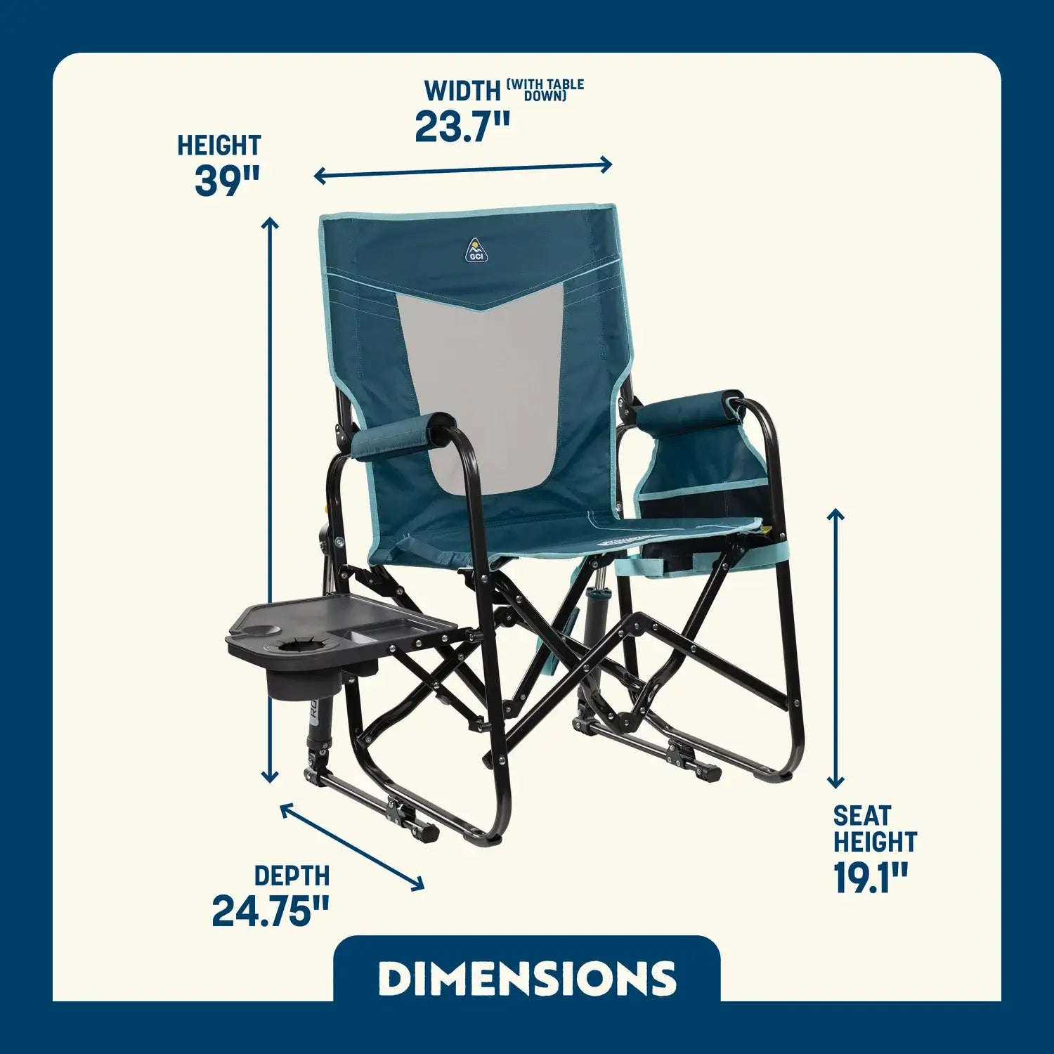 Stowaway Rocker with Side Table | Featured Outdoor Choice | Outlandridge 720F 11